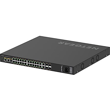 Netgear M4250-26G4XF-PoE+ AV Line Managed Switch - 24 Ports - Manageable - 3 Layer Supported - Modular - GSM4230PX100NAS