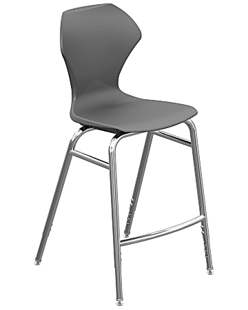 Marco Group™ Apex™ Apex Series Adjustable Stool, Charcoal/Chrome