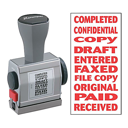 Xstamper® 10-In-1 Phrase Stamp, Red