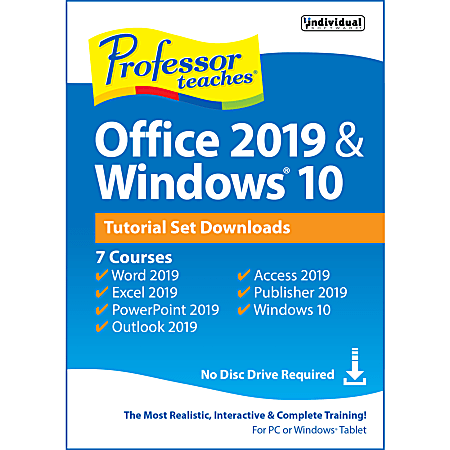 Individual Software Professor Teaches Office 2019 & Windows Tutorial Set Downloads (Windows)