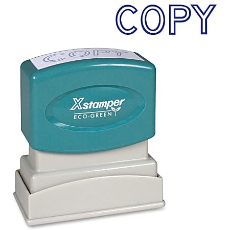 Xstamper® One-Color Title Stamp, Pre-Inked, "Copy", Blue