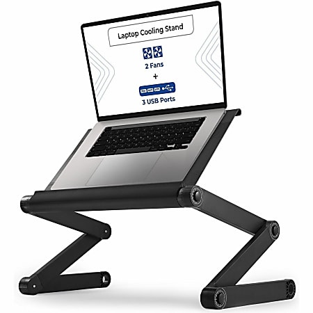 WorkEZ Executive Ergonomic Aluminum Lap Desk, Black