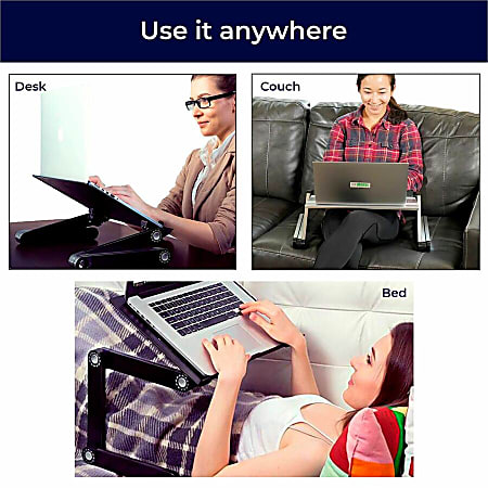 WorkEZ Executive Ergonomic Aluminum Lap Desk Black ODP Business Solutions