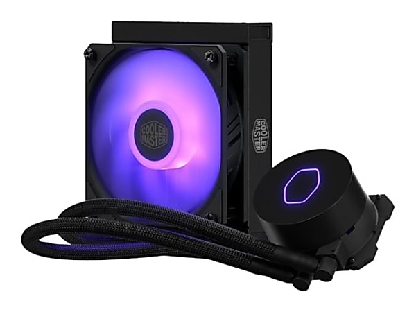 Cooler Master MasterLiquid ML120L V2 RGB Cooling Fan/Radiator/Water Block - 4.72" Maximum Fan Diameter - 463.8 gal/min Maximum Airflow - 27 dBA Noise - Liquid Cooler Cooler - Rifle Bearing