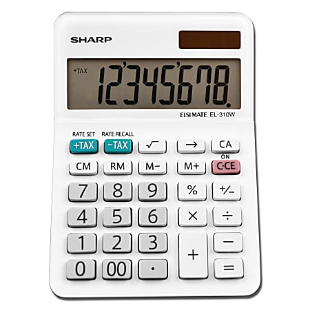 Sharp® White Series Desktop Calculator, EL-310WB