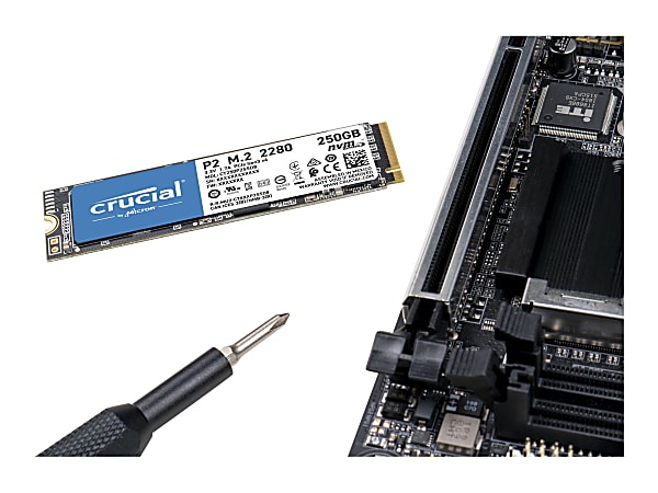 Crucial P2 SSD 250 GB internal M.2 2280 PCIe 3.0 x4 NVMe - ODP