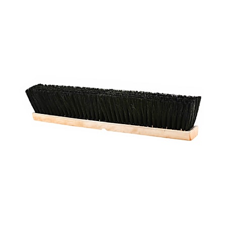 Globe Commercial Products Tampico Push Broom Head, 18" x 3-3/4&rdquo;, Black