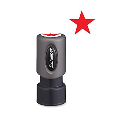 X-Stamper Star Self-Inking Stamp With Red Ink