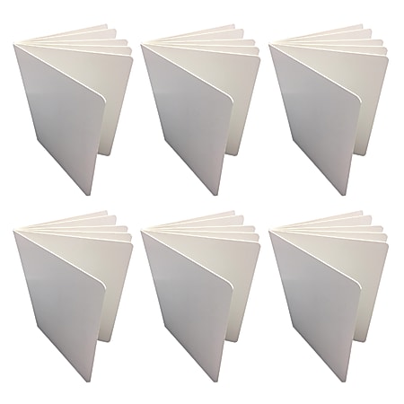 Ashley Blank Chunky Board Book 6 x 8 Portrait 6 Sheets Per Book White Pack  of 6 - Office Depot