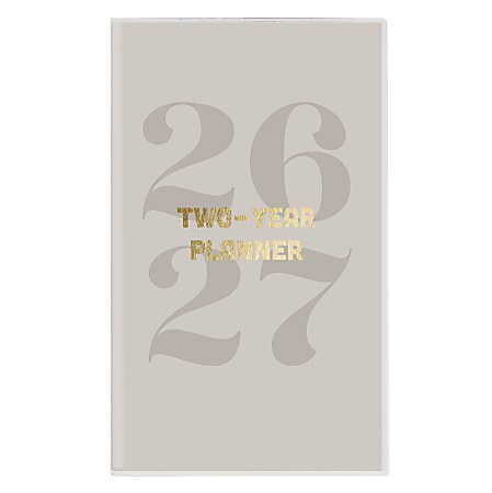 2025-2026 Graphique 2-Year Art And Design Monthly Pocket Planner, 4" x 6", Typography, August To December, 2Y02726