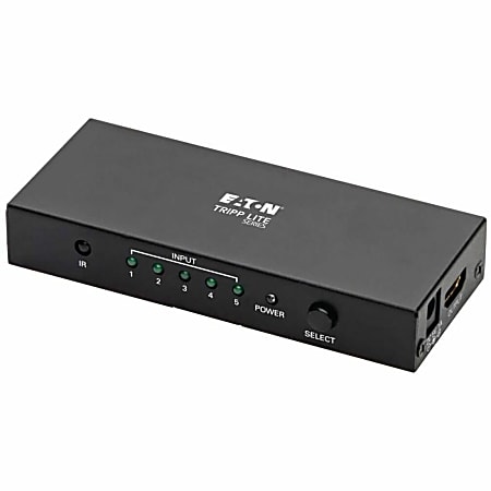 Eaton Tripp Lite series 5-Port HDMI Switch with Remote Control - 4K x 2K @ 60 Hz (HDMI F/5xF), 3D, HDMI 2.0, HDCP 2.2, EDID - B119005UHD