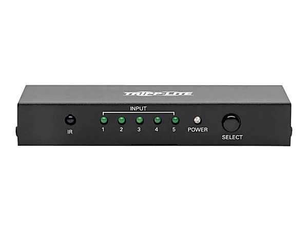 Tripp Lite 5-Port HDMI Switch with Remote Control - 4K x 2K @ 60 Hz (HDMI F/5xF), 3D, HDMI 2.0, HDCP 2.2, EDID - Video/audio switch - 5 x HDMI - desktop