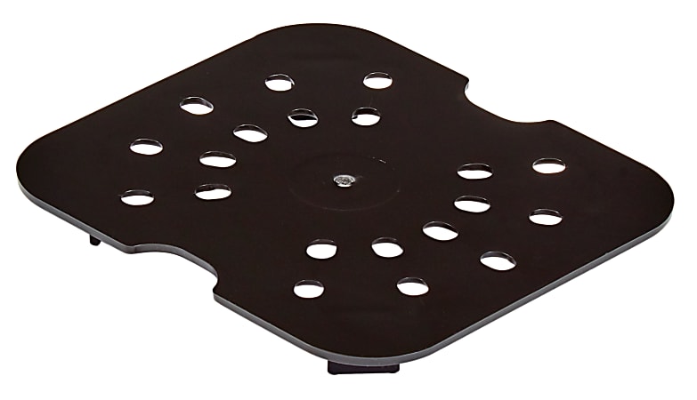 Cambro Camwear GN 1/6 Drain Shelves, 5/8"H x 4-13/16"W x 4-1/4"D, Black, Pack Of 6 Shelves