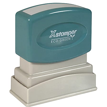 Xstamper&reg; One-Color Title Stamp, Pre-Inked, "Entered", Blue