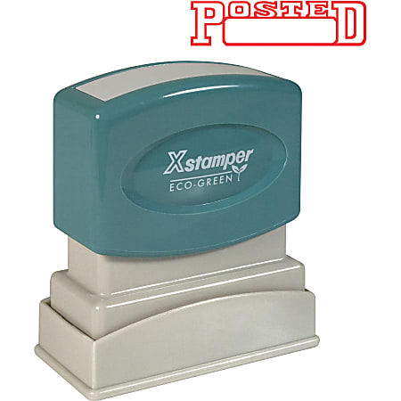 Xstamper® One-Color Title Stamp, Pre-Inked, "Posted",