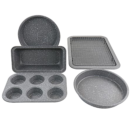 Oster 6-Piece Carbon Steel Non-Stick Bakeware Set, Graystone