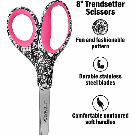 Westcott All Purpose Value Stainless Steel Scissors 8 Pointed Red