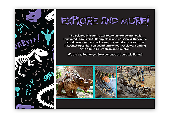 Custom Full-Color Postcards, Printed 1 Side, 14pt, White Uncoated, 5" x 7", Box Of 50 Postcards