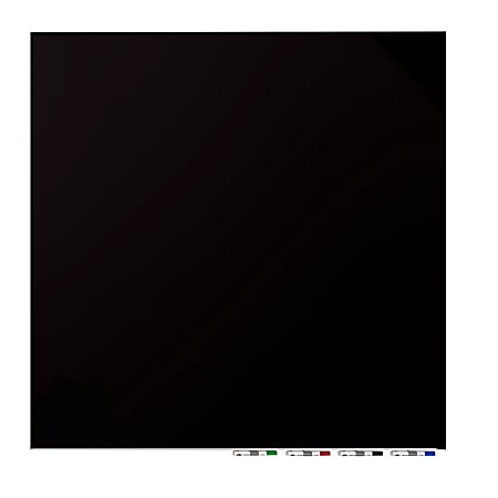Ghent Aria Magnetic Unframed Dry-Erase Whiteboard, 48" x 48", Black