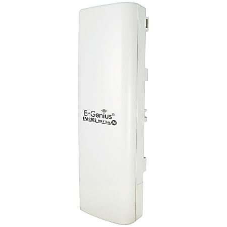 EnGenius ENH202 High-powered Wireless N 300Mbps Outdoor AP/Bridge/Client - 20km Maximum Range - 1 Pack