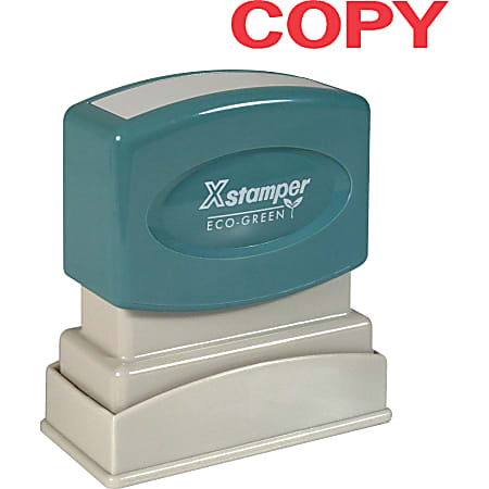 Xstamper® One-Color Title Stamp, Pre-Inked, "Copy", Red