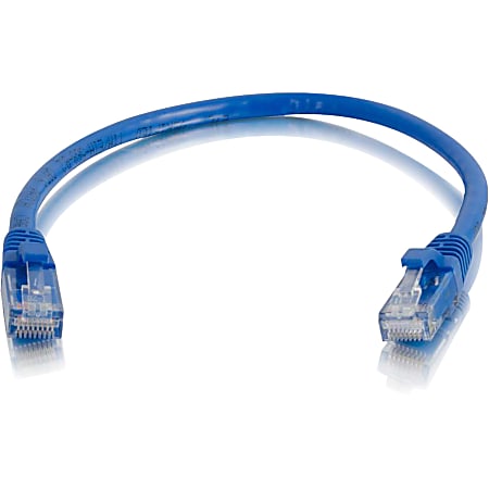 C2G 6in Cat6 Ethernet Cable - Snagless Unshielded (UTP) - Blue - Category 6a for Network Device - RJ-45 Male - RJ-45 Male - Shielded - 10GBase-T - 6in - Blue