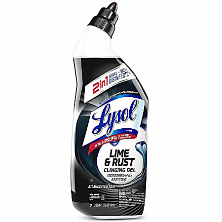 Lysol Lime/Rust Toilet Bowl Cleaner - 24 fl oz (0.8 quart) - Atlantic Fresh Scent - 9 / Carton - Blue