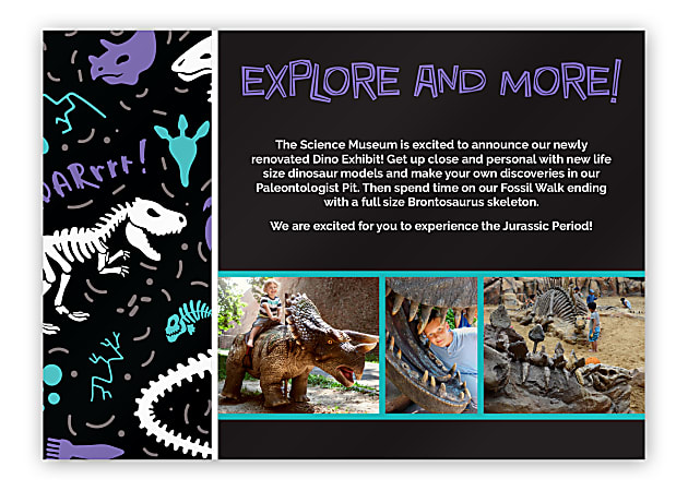 Custom Full-Color Postcards, Printed 1 Side, 14pt, White Matte, 5" x 7", Box Of 50 Postcards