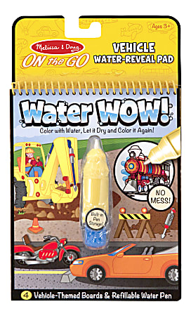 Melissa & Doug Water Wow! On-The-Go Water Reveal Pad Activity Book, Assorted Designs