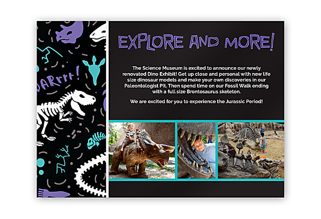 Custom Full-Color Postcards, Printed 1 Side, 16pt, White Matte, 5" x 7", Box Of 50 Postcards