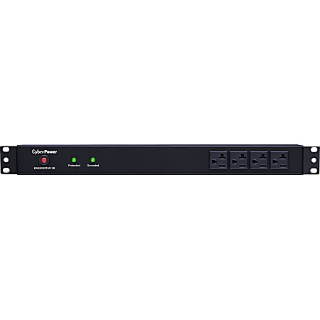 CyberPower Rackbar Surge Suppressor RM 1U RKBS20ST4F12R 20A 16-Outlet - Receptacles: 16 x NEMA 5-20R - 1800J