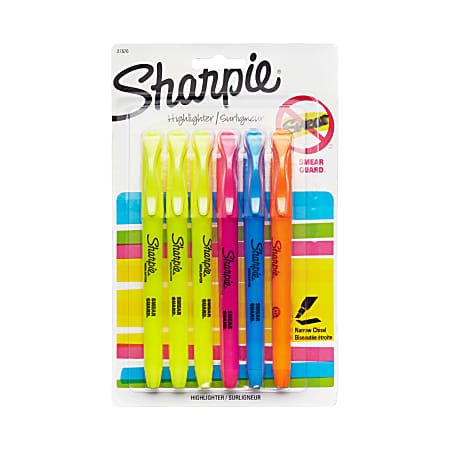 Sharpie Accent Highlighters Assorted Colors Pack Of 4 - Office Depot