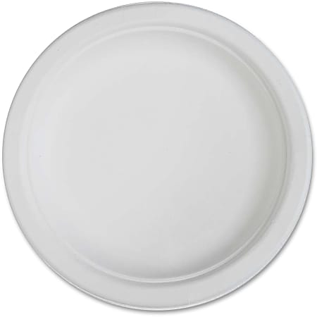Genuine Joe Disposable Plates, 6" Diameter, White, Pack Of 50