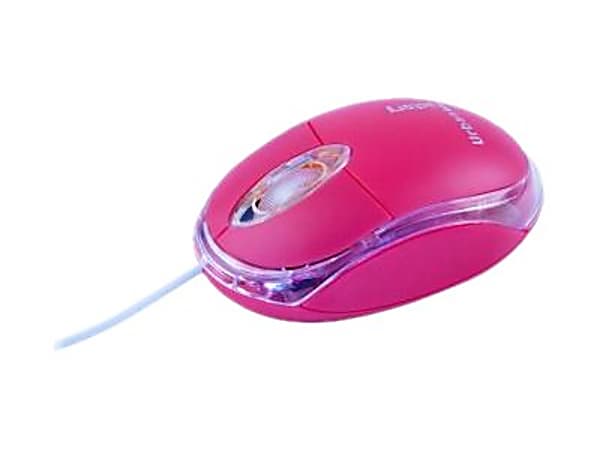 Urban Factory USB 2.0 Optical Krystal Mouse, Red