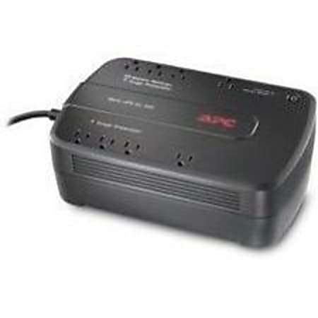 APC® Back-UPS® 8-Outlet 550-Volt-Ampere Battery Back-Up and Surge Protector, Black, BE550G