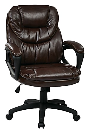 Office Star Work Smart High Back Chair FL660 Series ChocolateBlack