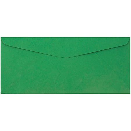 JAM Paper® #9 Booklet Envelopes, Gummed Closure, Green, Pack Of 50