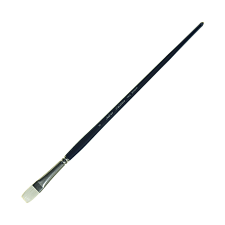 Silver Brush Bristlon Series Paint Brush, Size 8, Bright Bristle, Synthetic, Deep Blue/Silver