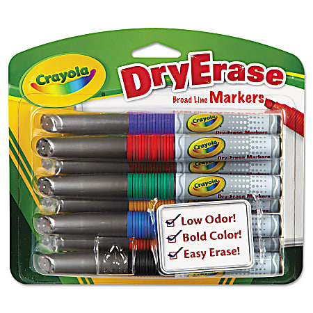 CRAYOLA® VISI-MAX™, DRY-ERASE MARKER, 4 ASSORTED COLORS