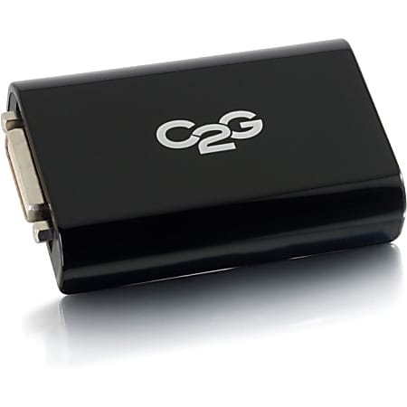 C2G USB to DVI Adapter - USB 3.0 to DVI-D External Video Card - Black - 2048 x 1152 - 1 x Total Number of DVI - Dual Link DVI Supported