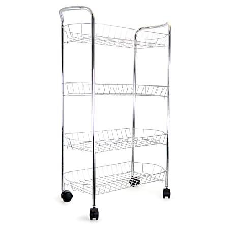 Better Chef 4-Tier Storage Cart, Chrome