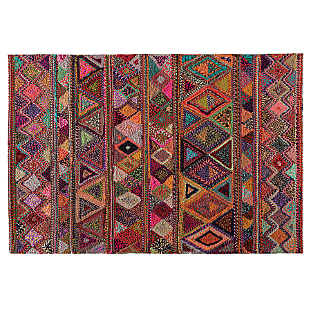 Baxton Studio Bagleys Handwoven Fabric Area Rug, 5-1/4' x 7-1/2', Multicolor