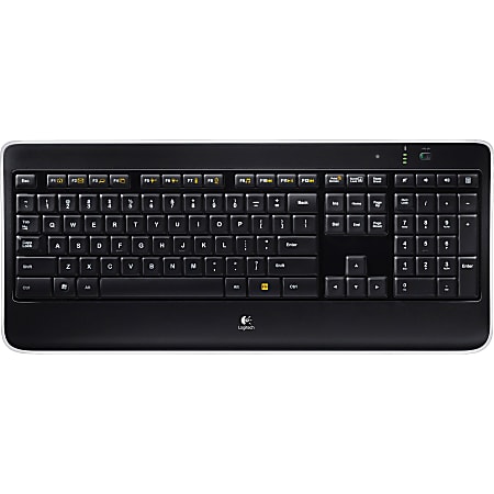 Logitech K800 Wireless Illuminated Keyboard, Backlit, Fast-Charging, 2.4 GHz Connection, Unifying Receiver - Black