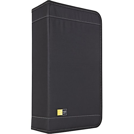 Case Logic 92 Capacity CD Wallet - Book Fold - Nylon - Black - 92 CD/DVD