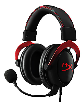 HyperX Cloud II Over-The-Head Gaming Headphones, Red