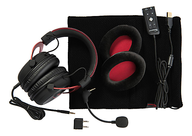 HyperX Cloud II Over The Head Gaming Headphones Red - Office Depot