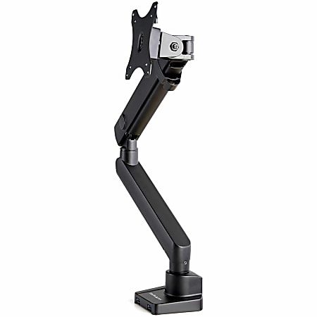 StarTech.com Desk Mount Monitor Arm with 2x USB 3.0 ports - Slim Full Motion Single Monitor VESA Mount up to 34" Display - C-Clamp/Grommet