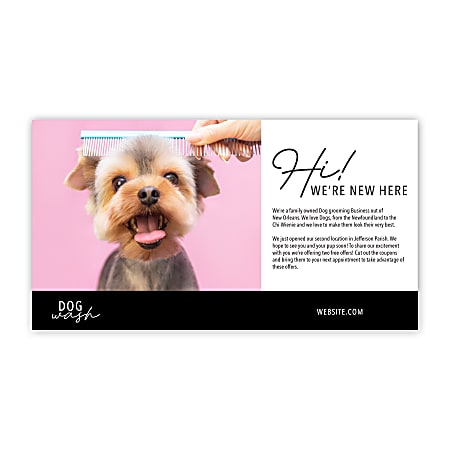 Custom Full-Color Postcards, Printed 1 Side, 14pt, White Uncoated, 6" x 11", Box Of 50 Postcards