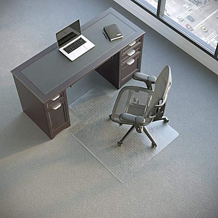 Realspace Low Pile Chair Mat For L Shaped Workstations 66 x 60 Clear -  Office Depot