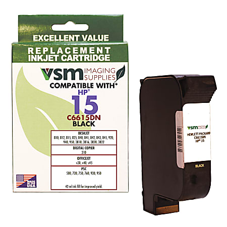 VSM VSMC6615DN (HP 15 / C6615DN) Remanufactured Black Ink Cartridge